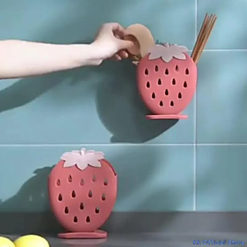 Kawaii Strawberry Cutlery Organizer