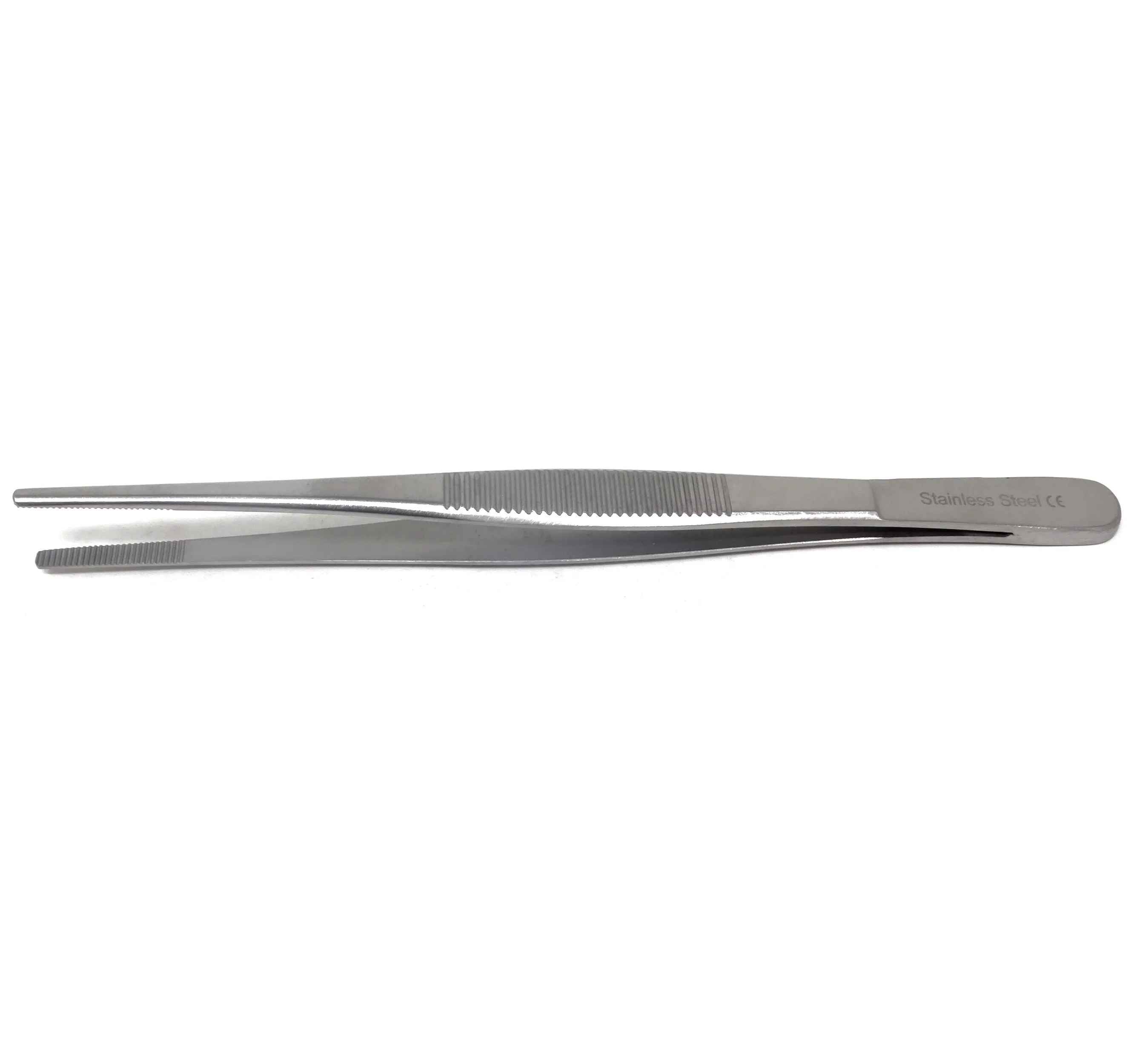 Kitchen Tweezers Stainless Steel Food Tongs Straight Serrated Tips 4.5" (11cm) Tweezers for Home & Commercial Kitchens