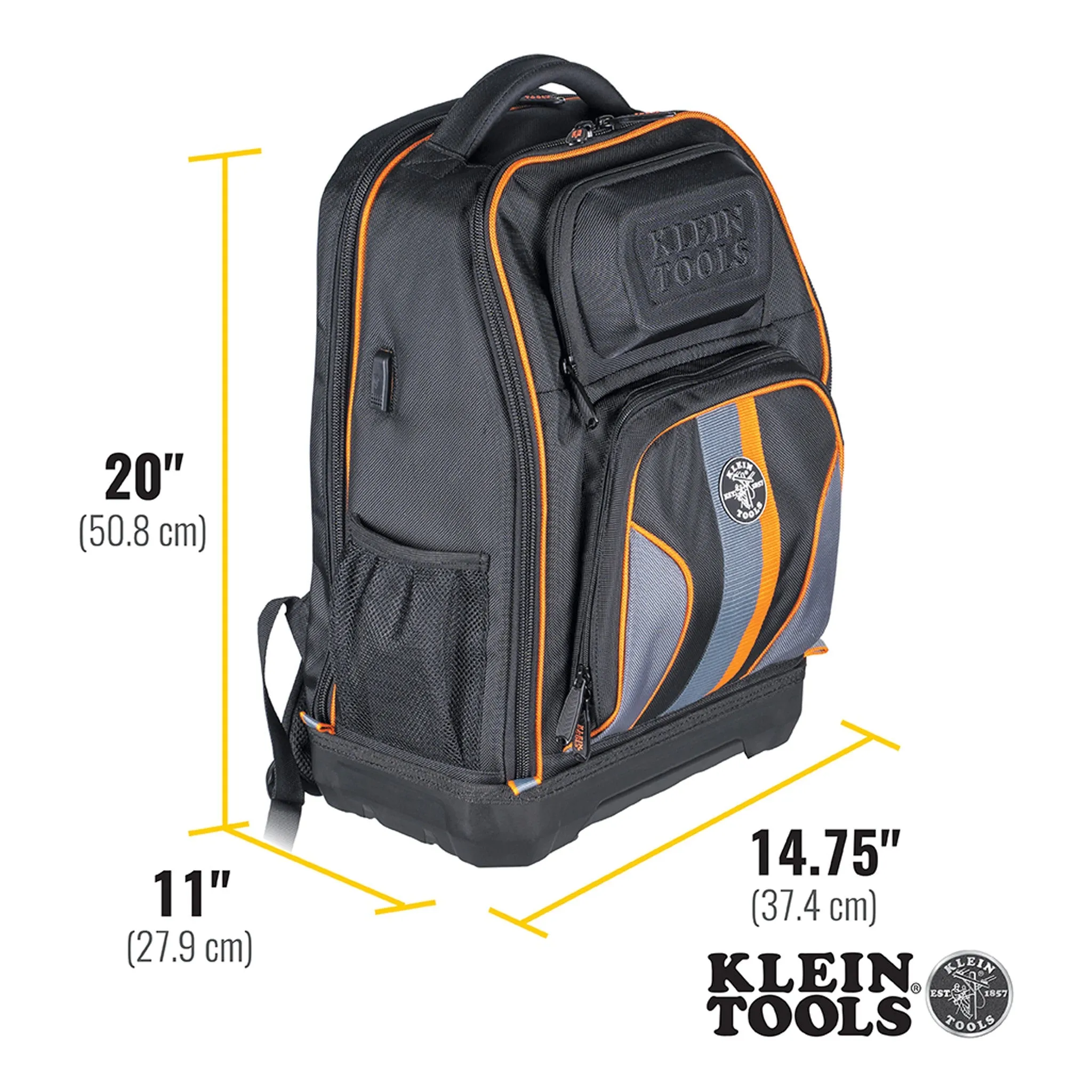 Klein Tools 62805BPTECH Tradesman Pro XL Tech Tool Bag Backpack - 28-Pockets