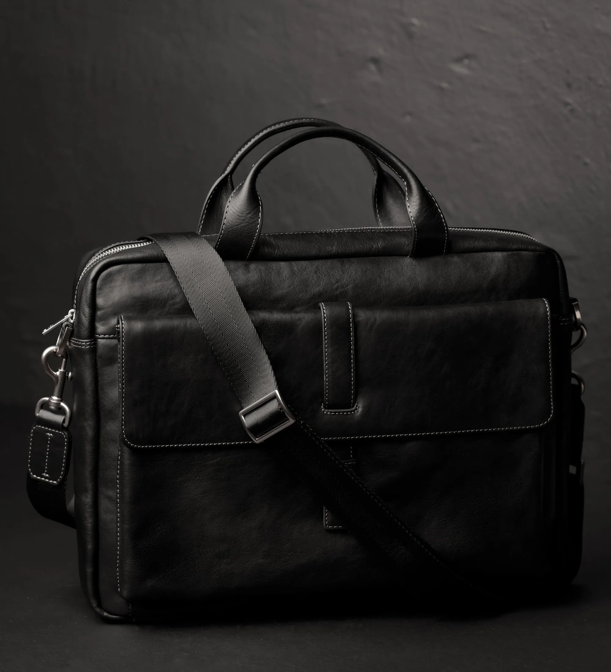 Large Leather Briefcase Laptop Bag for Women - The Chateau