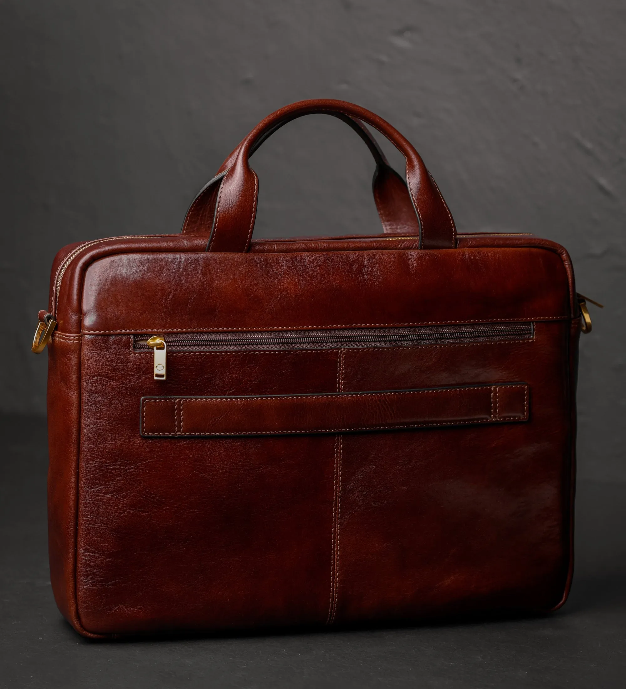 Large Leather Briefcase Laptop Bag for Women - The Chateau