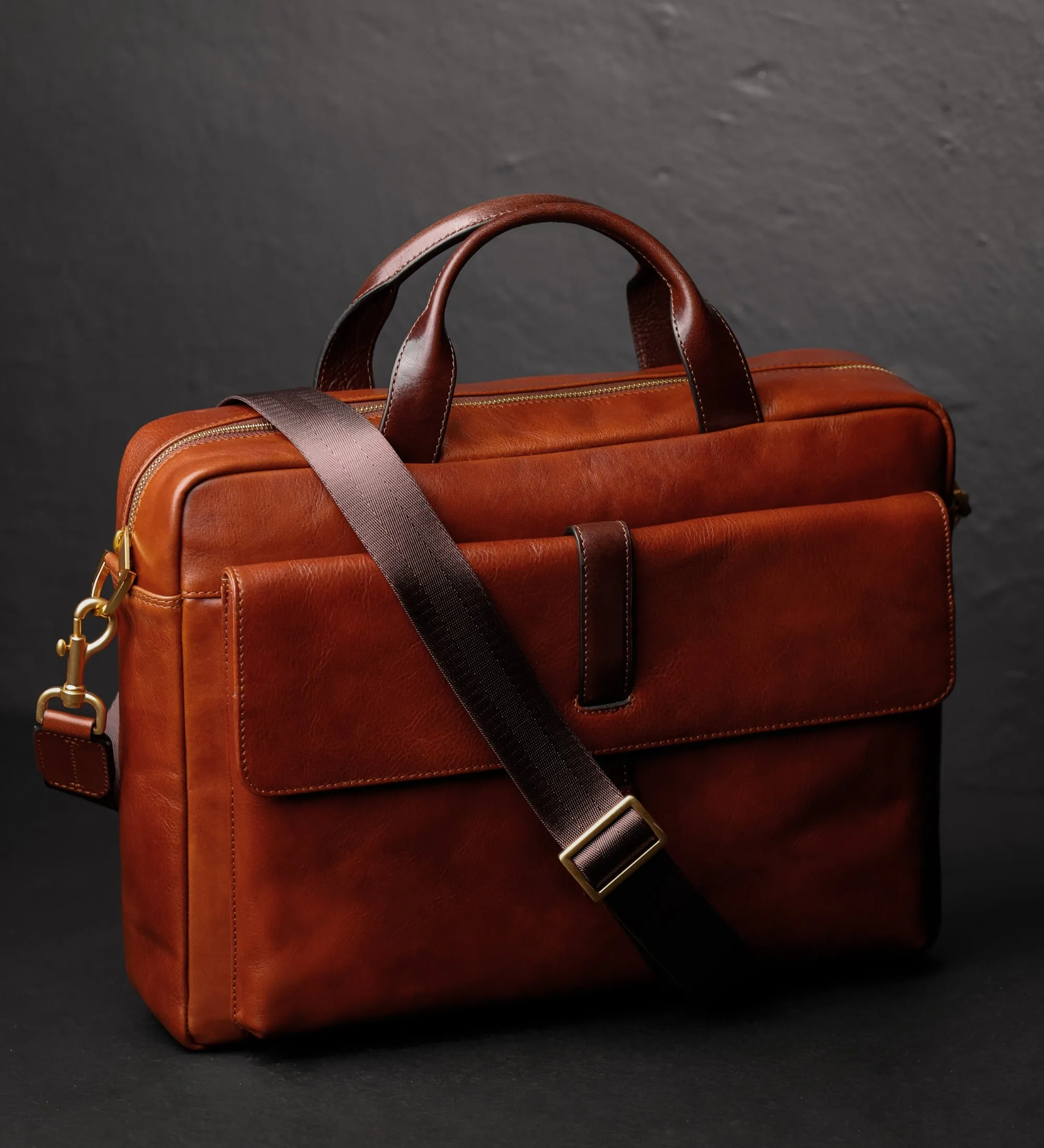 Large Leather Briefcase Laptop Bag for Women - The Chateau