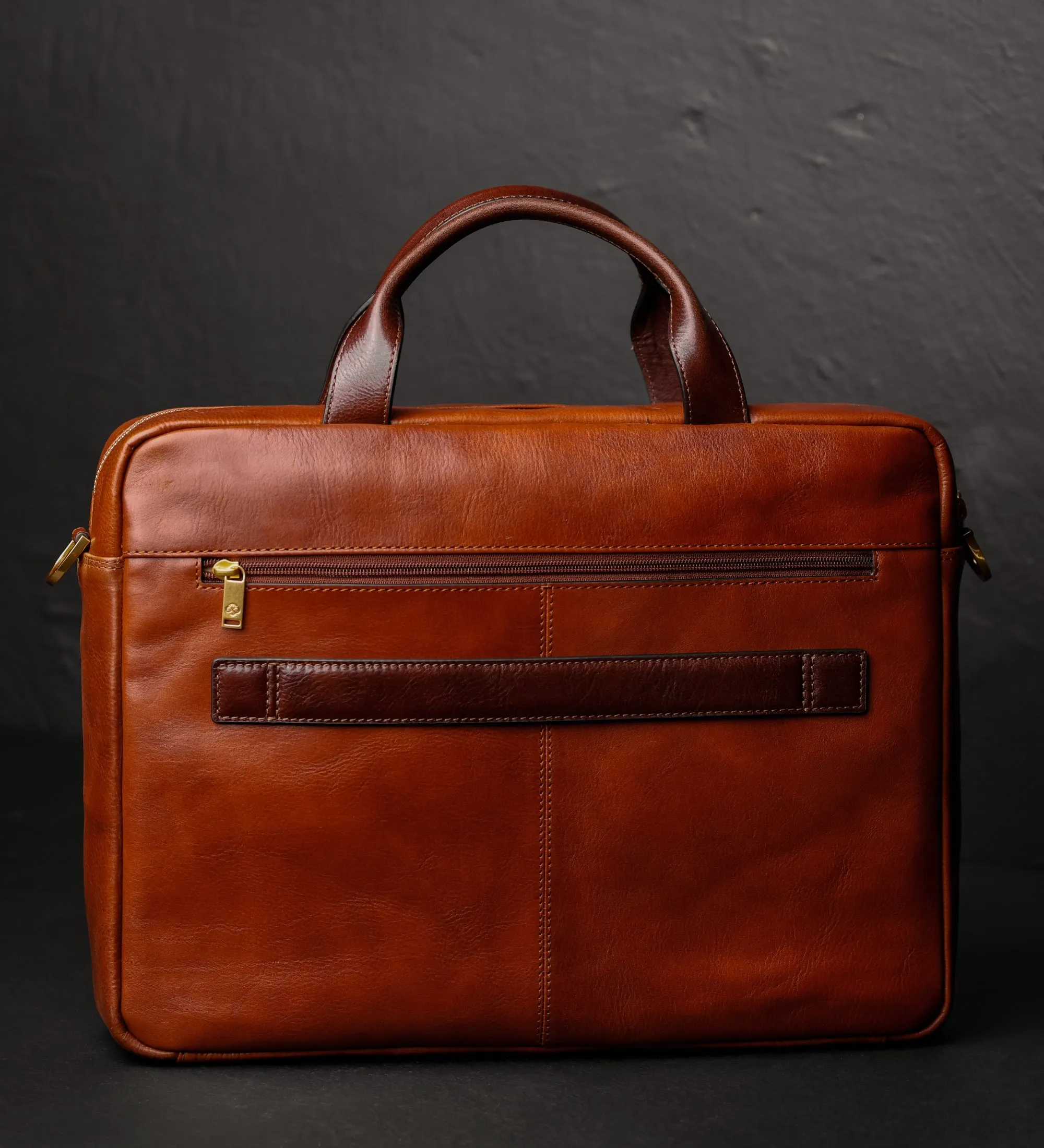 Large Leather Briefcase Laptop Bag for Women - The Chateau
