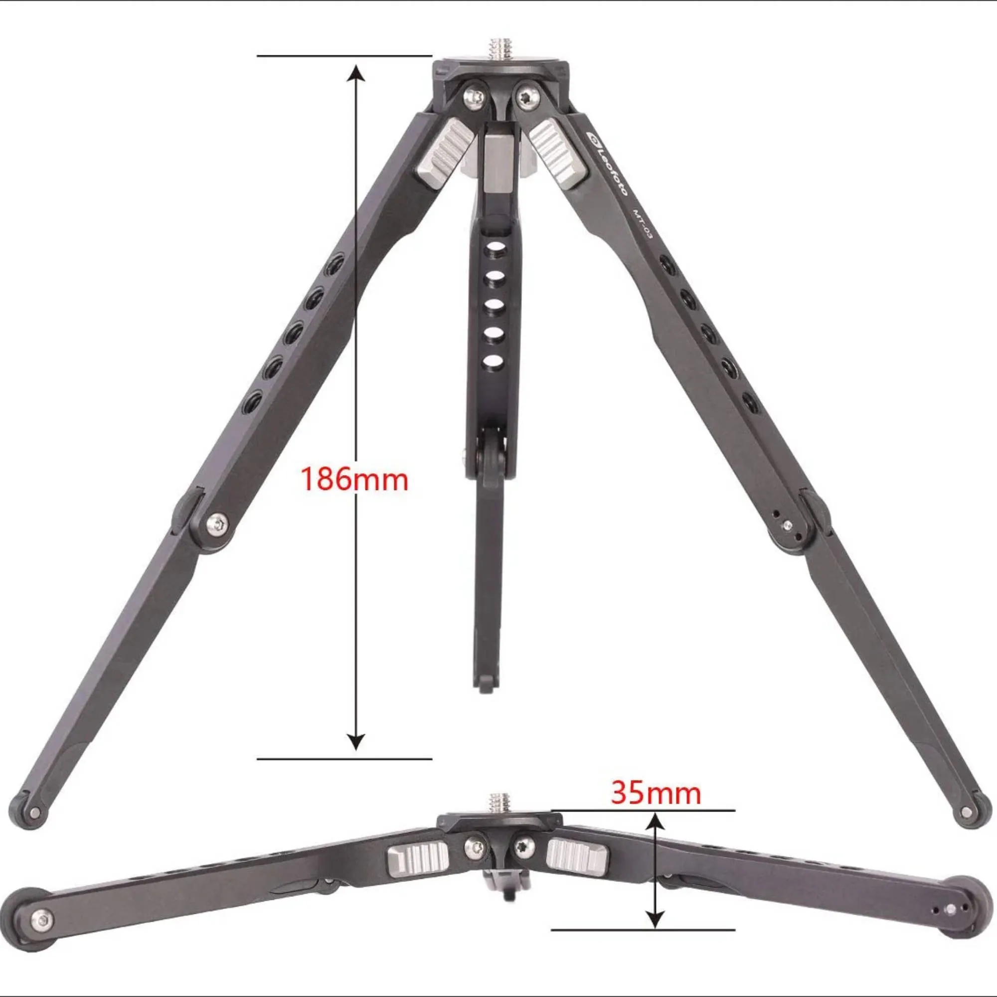 Leofoto MT-03 2 Mini Table Top 2 Section Tripod with LH-25 Ball Head