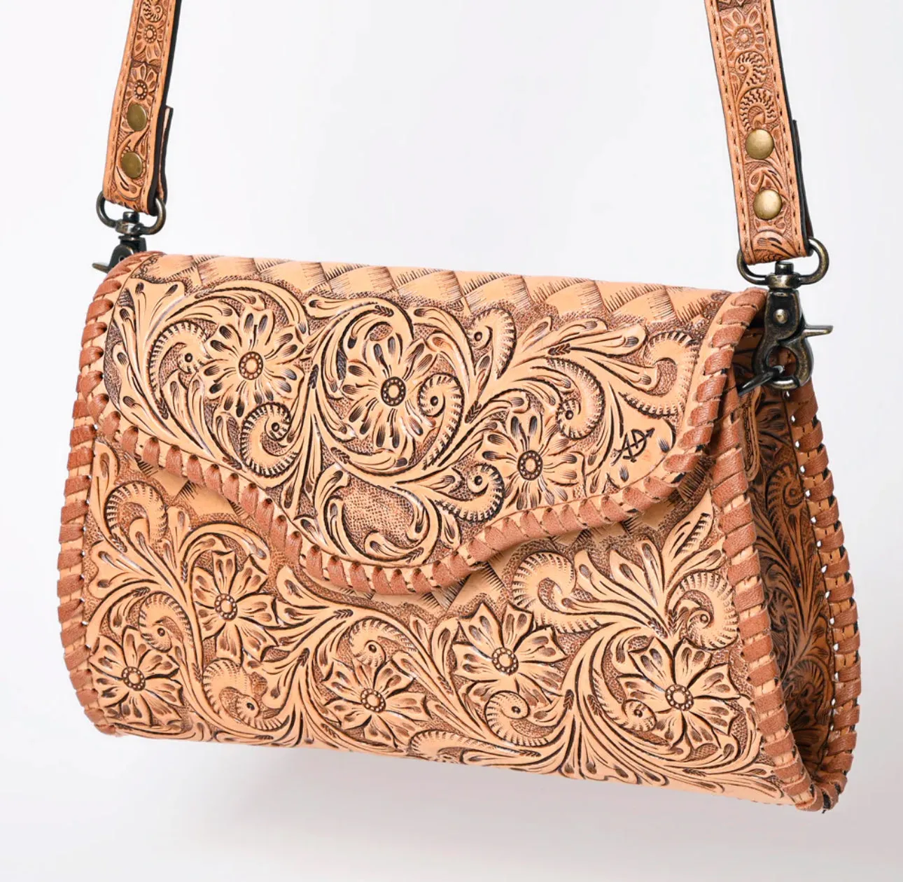 Macie Tooled Crossbody