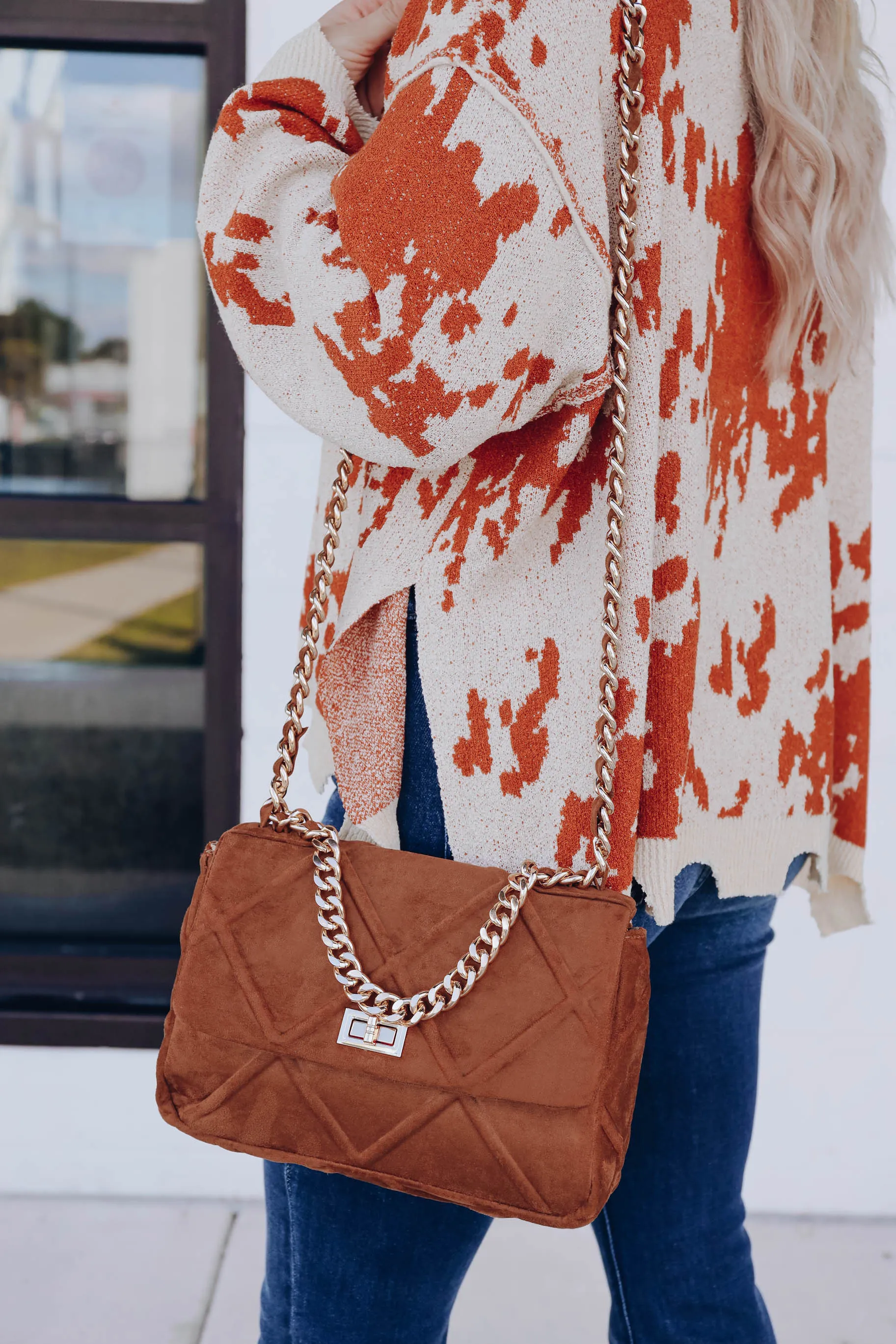 Maksym Microsuede Quilted Bag - Brown