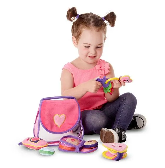 Melissa and Doug Pretty Purse Fill and Spill Toddler Toy 18 Months Old Soft and Durable Ages 18 Months 
