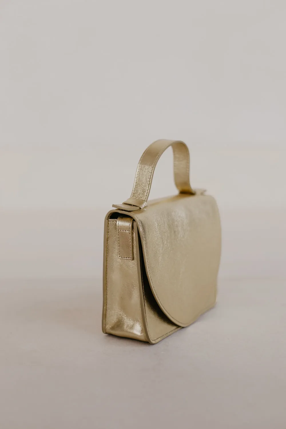 Micro Briefcase | Gold Metallic