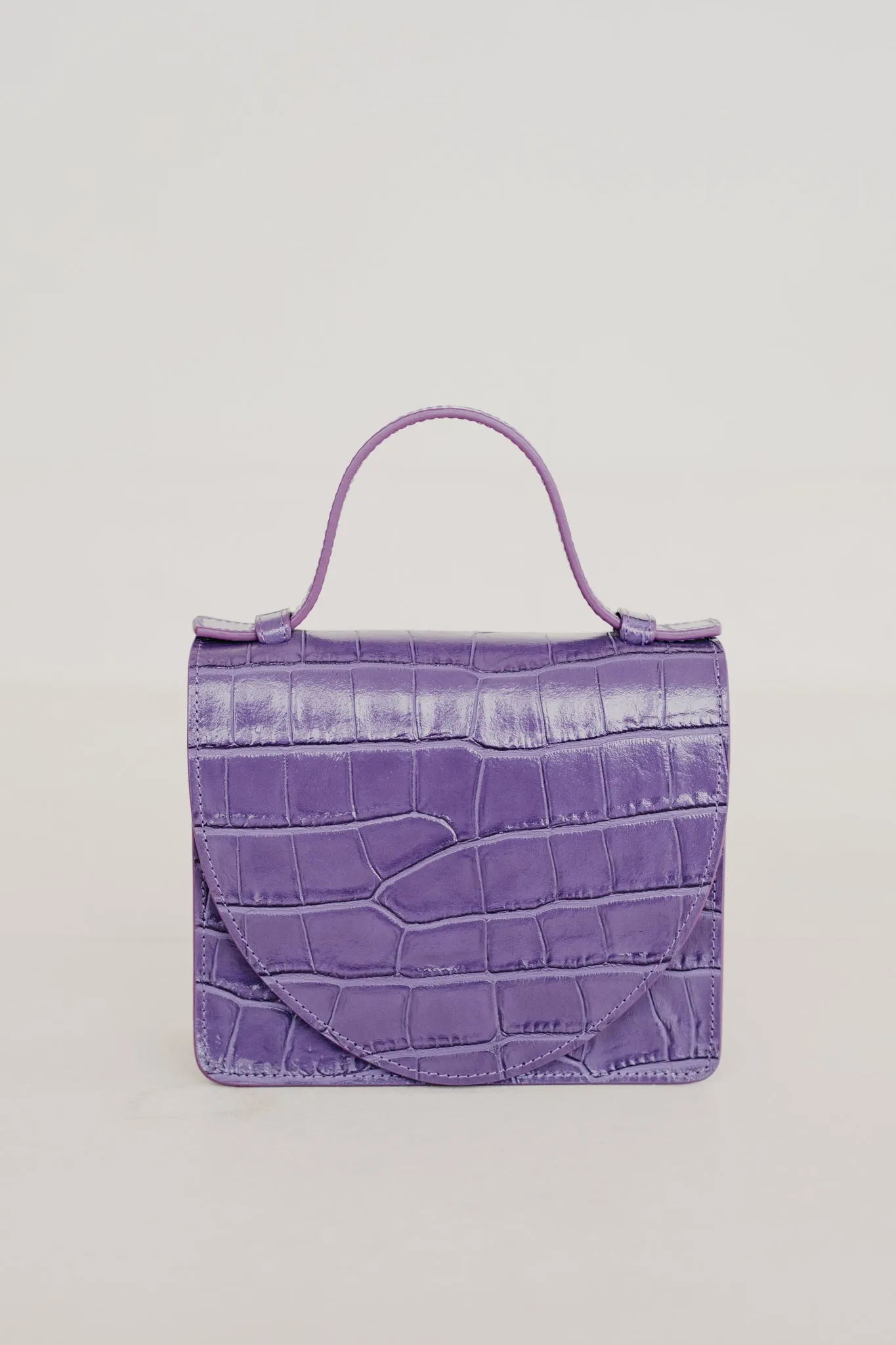 Micro Briefcase | Lavender Croco