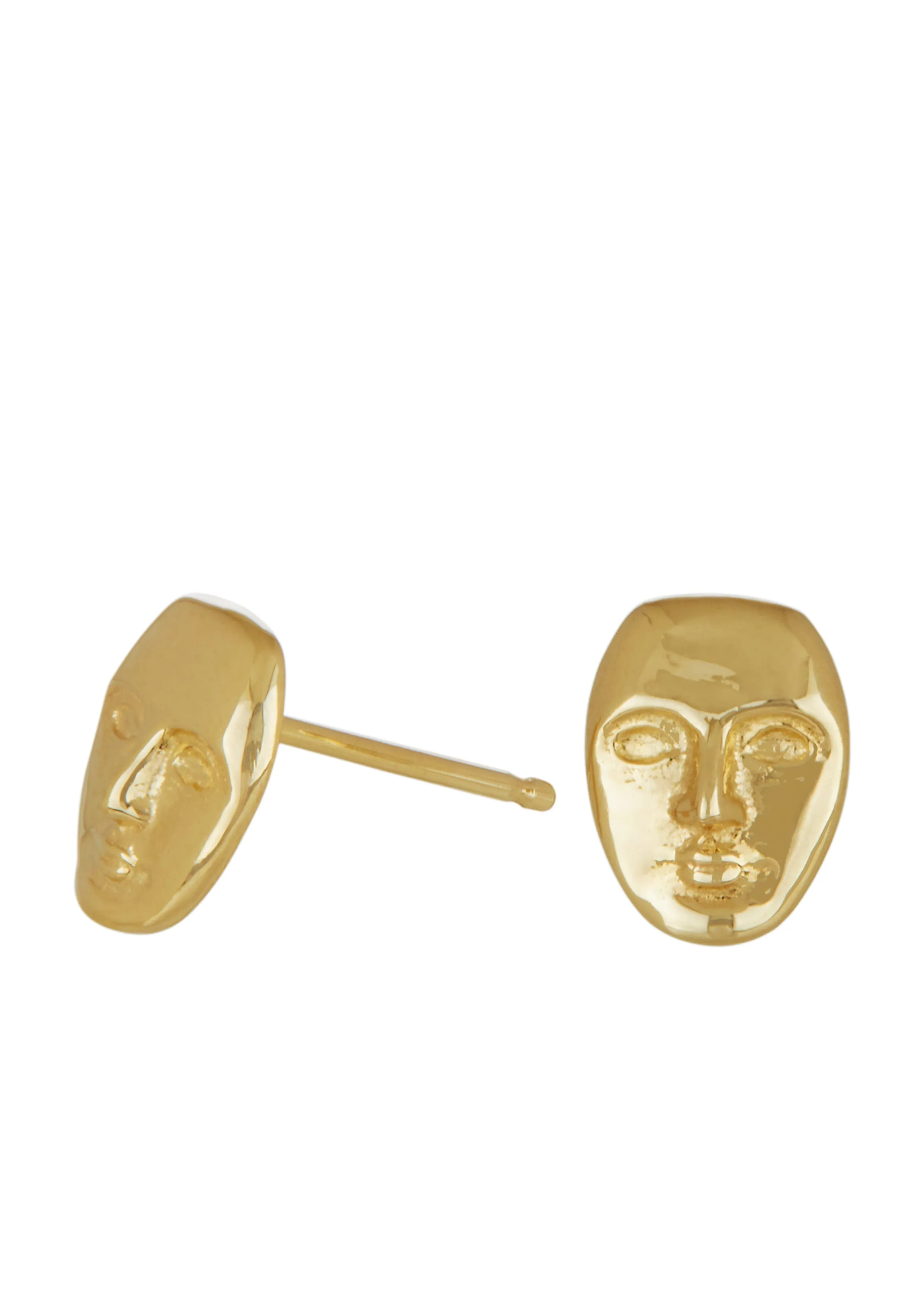 Mini Face Studs in 14k