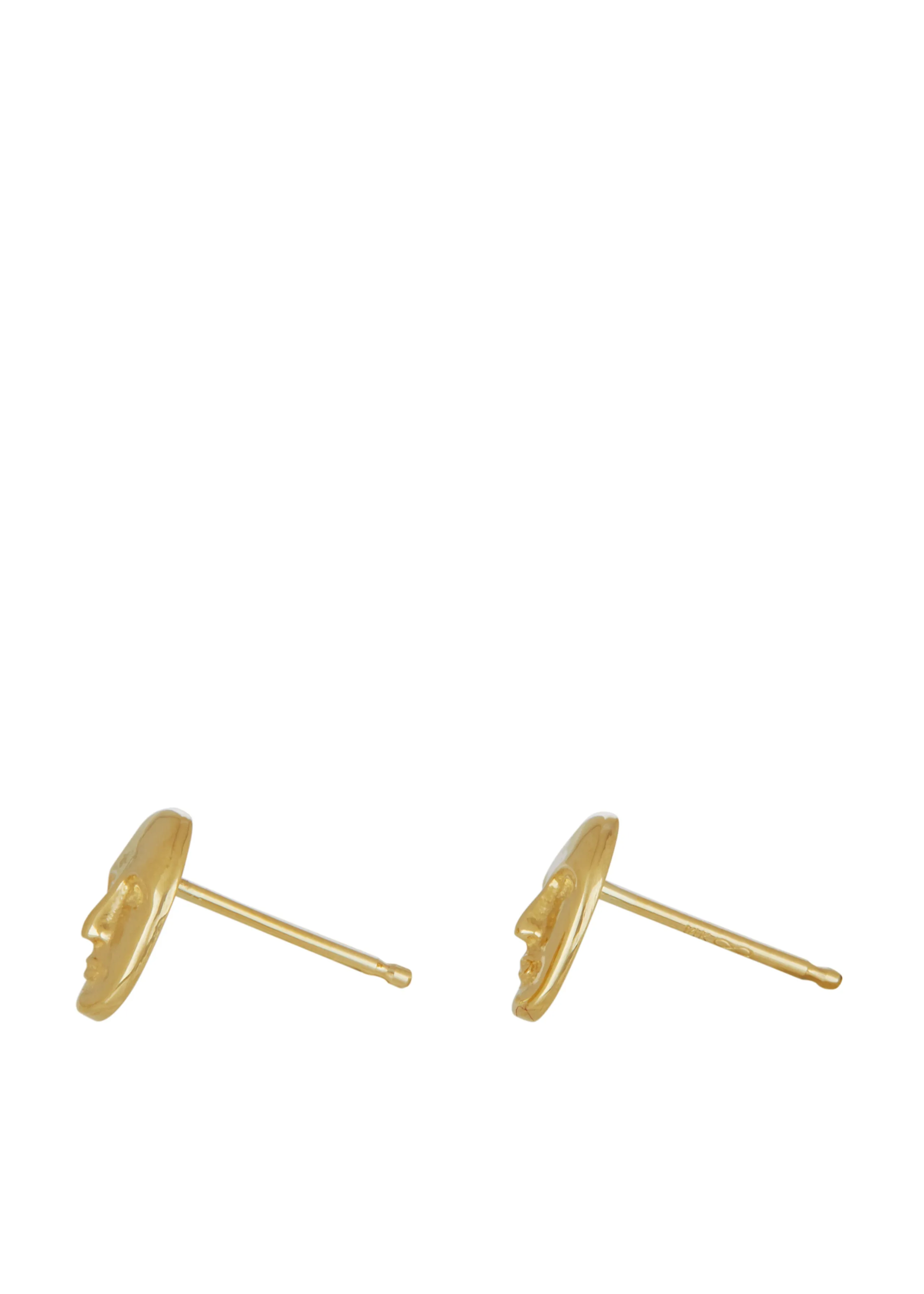 Mini Face Studs in 14k