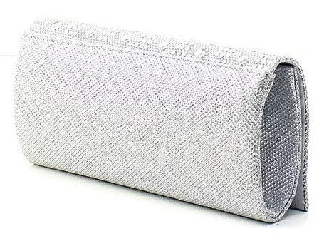Mirrored Gem Clutch Purse in Black