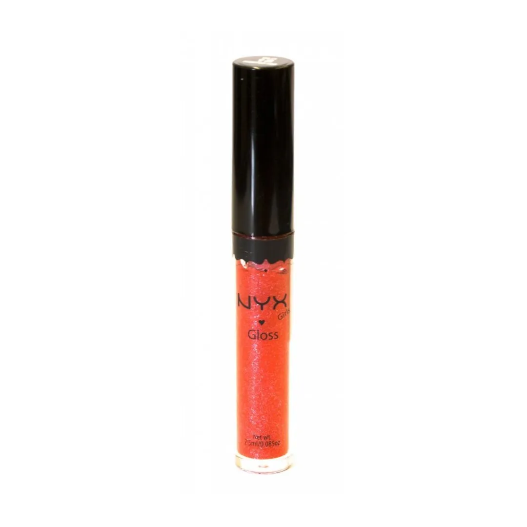 NYX Round Lip Gloss Roasted Red Frosted Red