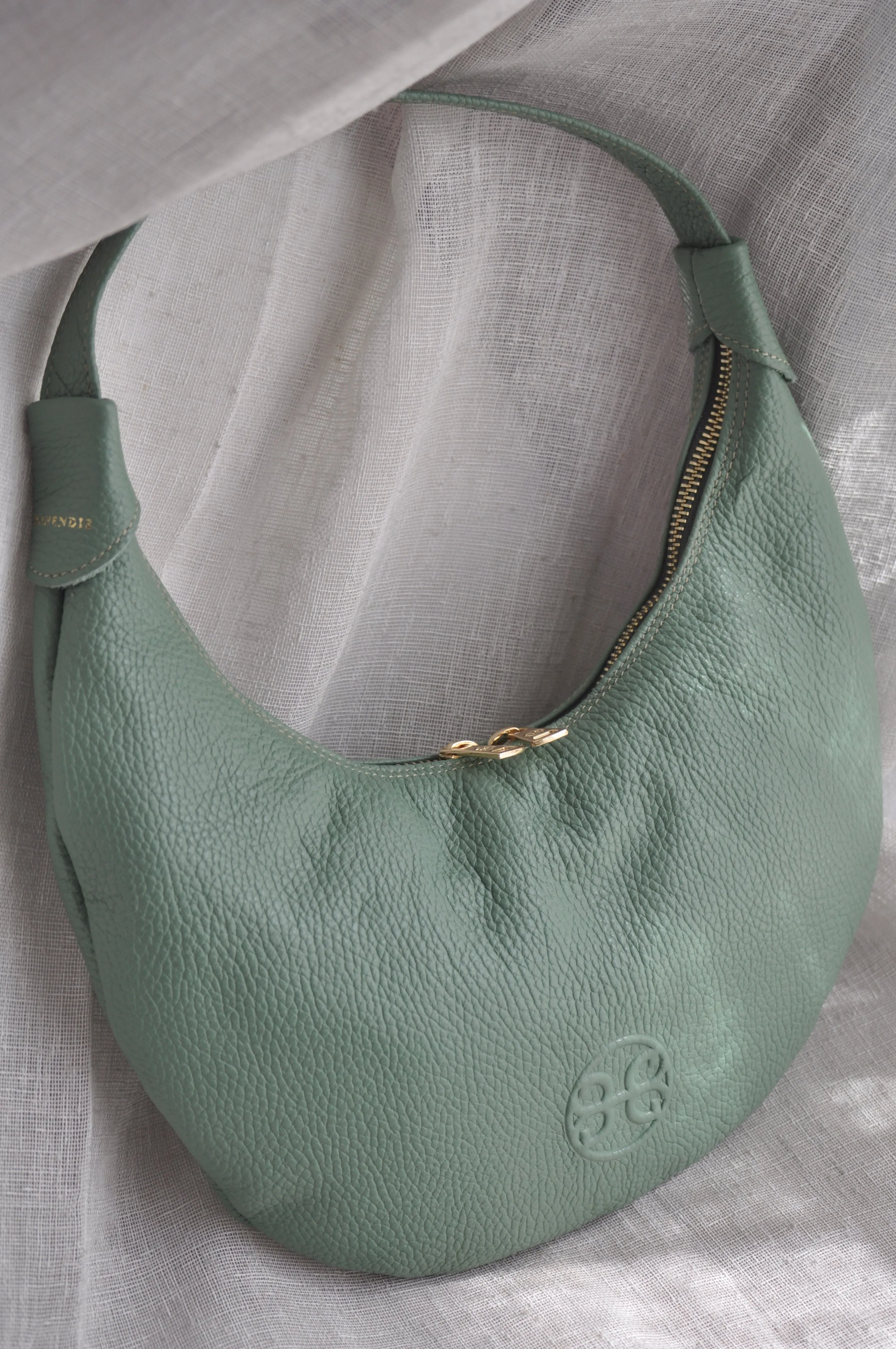 Ophelia Small Leather Shoulder Bag - Sage