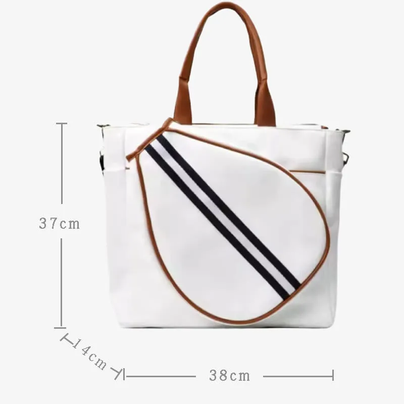 Padel Tennis Racket Bag Minimalist Leather Hand Held Sports Tote