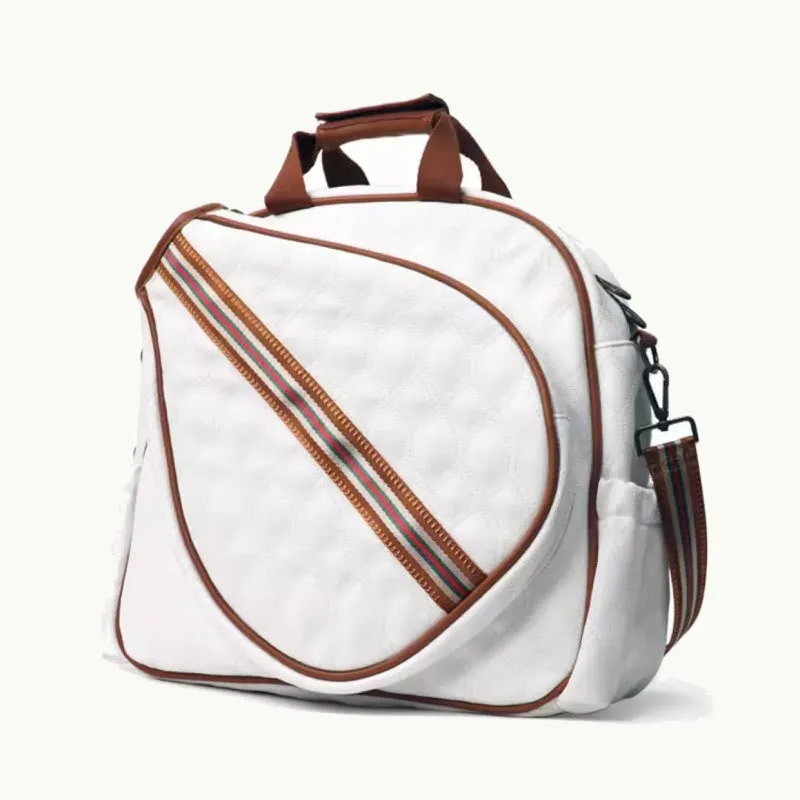 Padel Tennis Racket Bag Minimalist Leather Hand Held Sports Tote