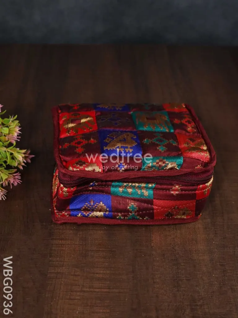 Patola Printed Jewel Pouch - Small - WBG0936