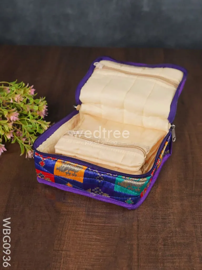 Patola Printed Jewel Pouch - Small - WBG0936