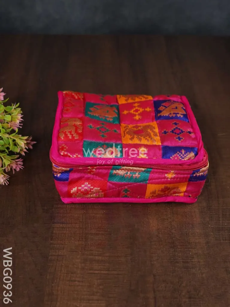 Patola Printed Jewel Pouch - Small - WBG0936