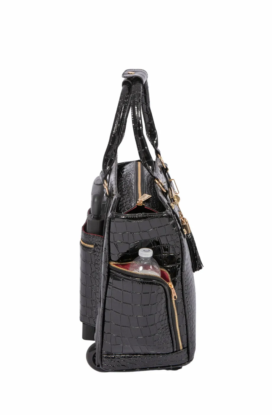 Petite Cosmopolitan Rolling Laptop Bag - Stylish Briefcase & Tote for Professional Women - Fits 13"-15" Laptop