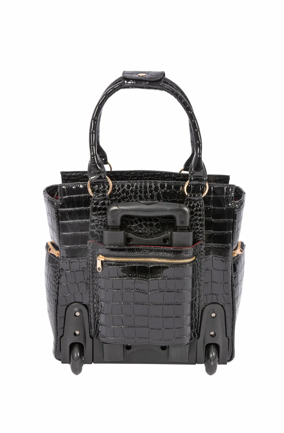 Petite Cosmopolitan Rolling Laptop Bag - Stylish Briefcase & Tote for Professional Women - Fits 13"-15" Laptop