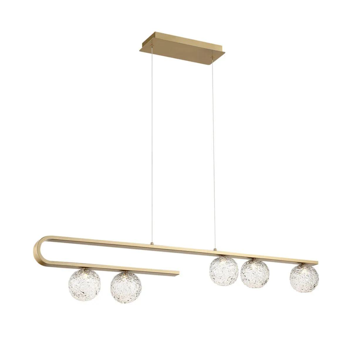 Phillimore 45 in. 5 Lights LED Chandelier Gold Finish