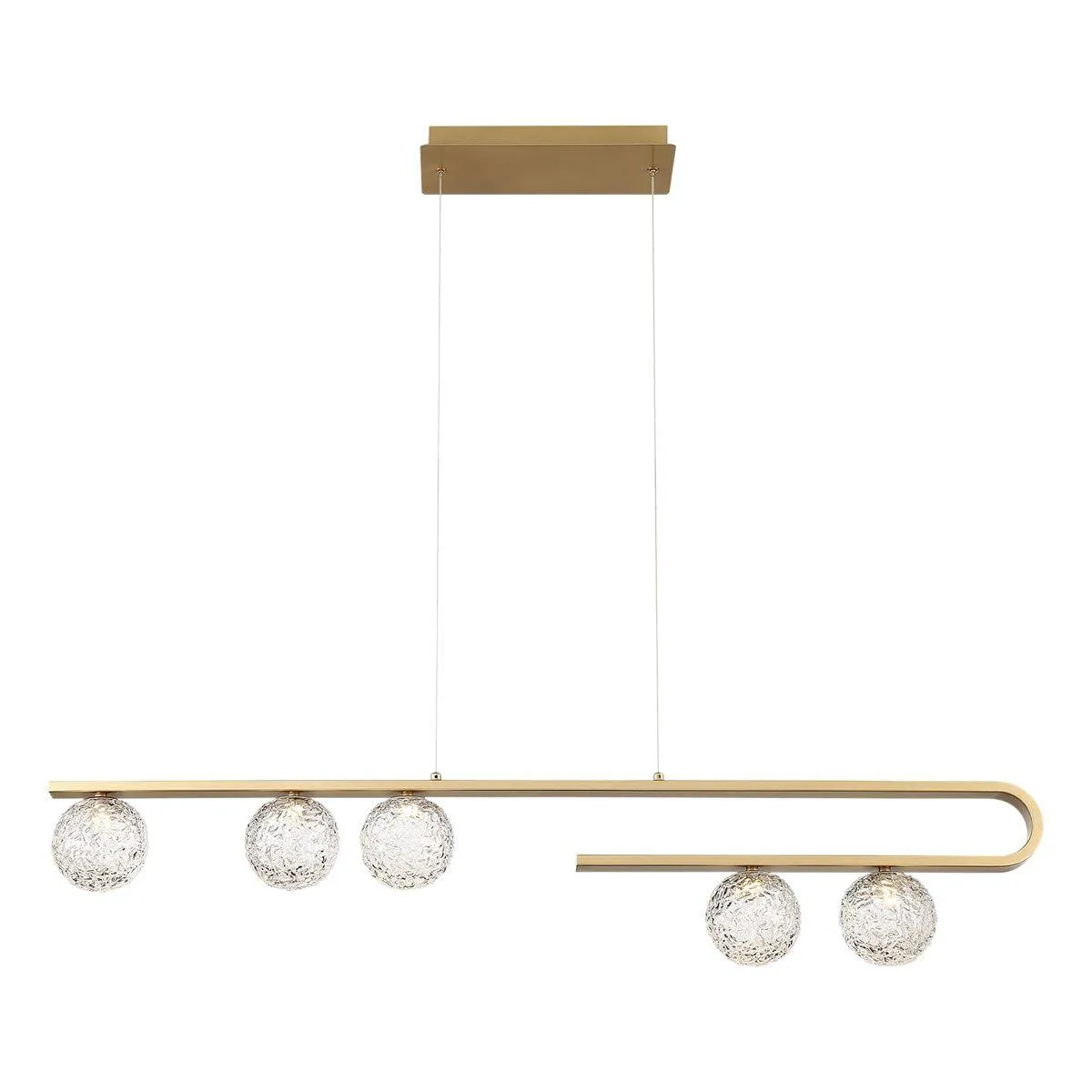Phillimore 45 in. 5 Lights LED Chandelier Gold Finish