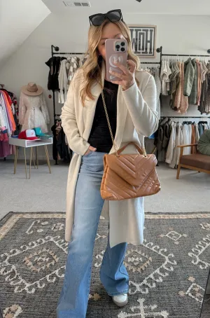 Quilted Camel Handbag