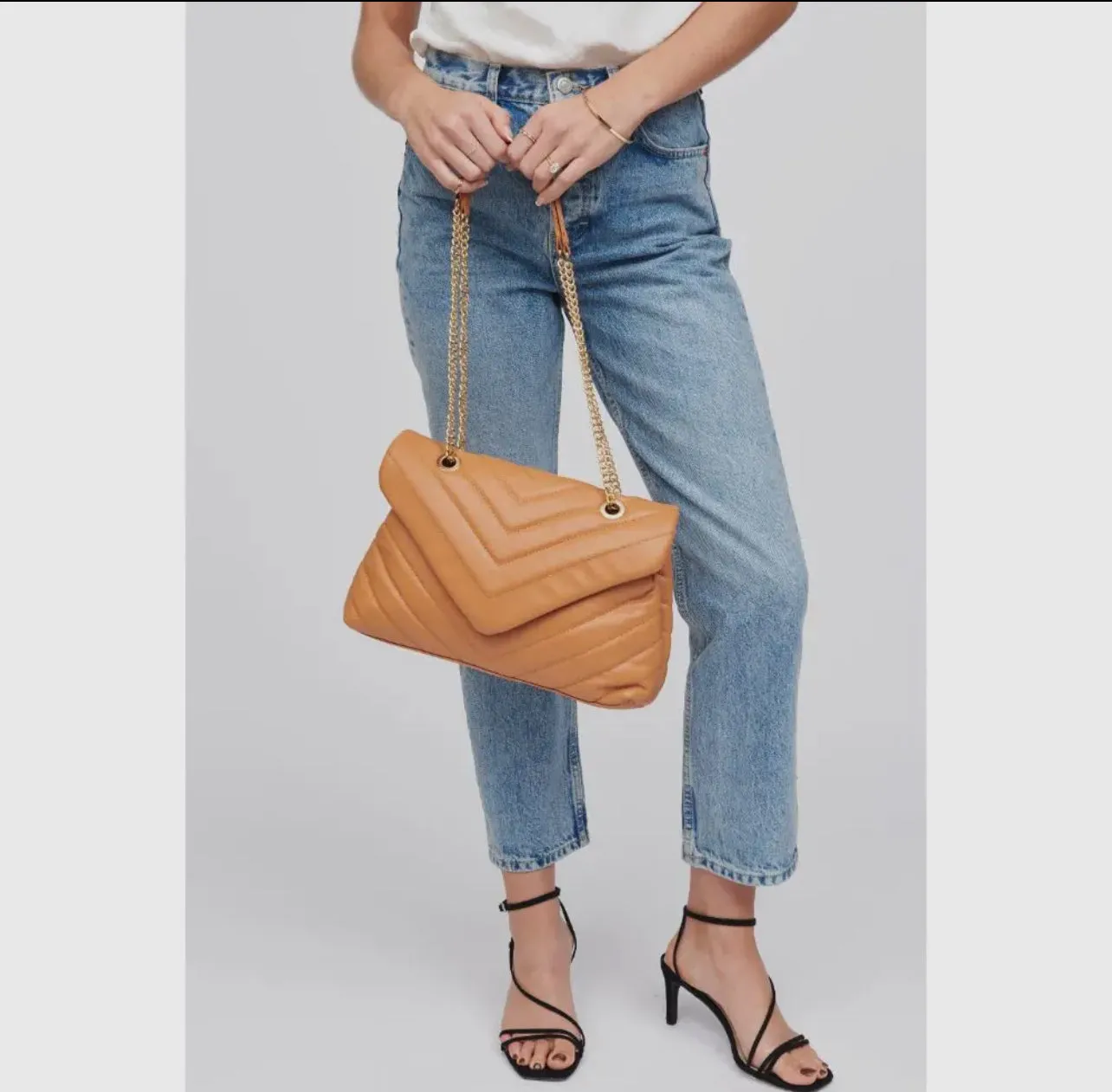 Quilted Camel Handbag