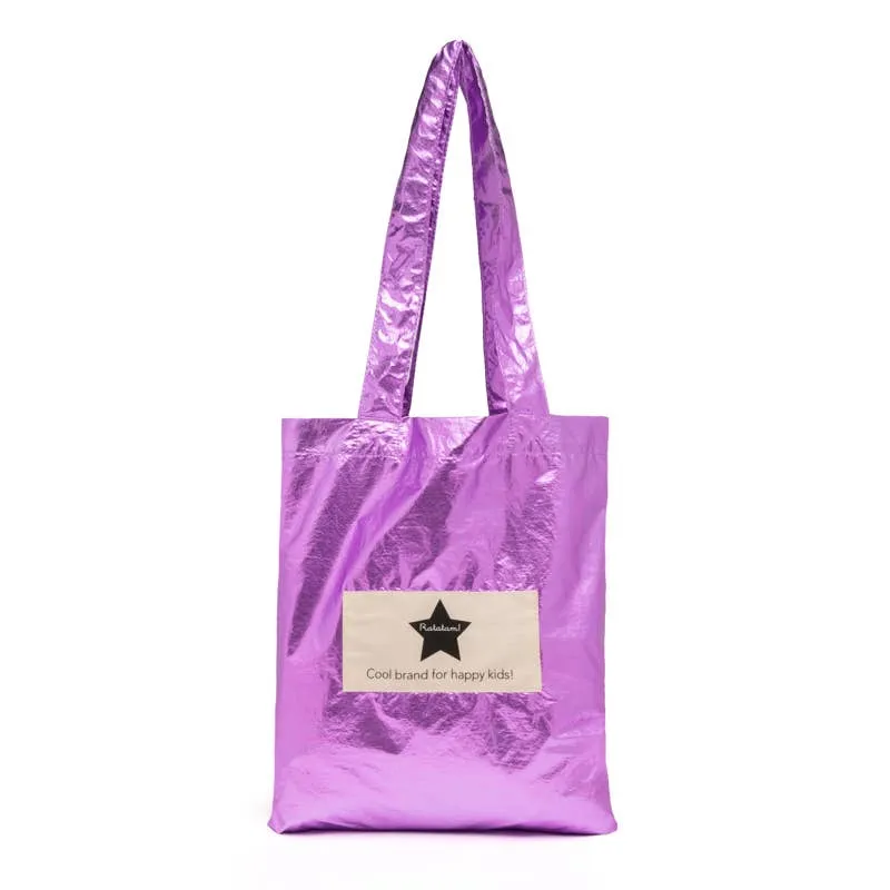 Ratatam! - Shiny Metallic Tote Bag - Purple