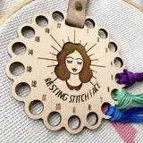 Resting Stitch Face Floss Organizer