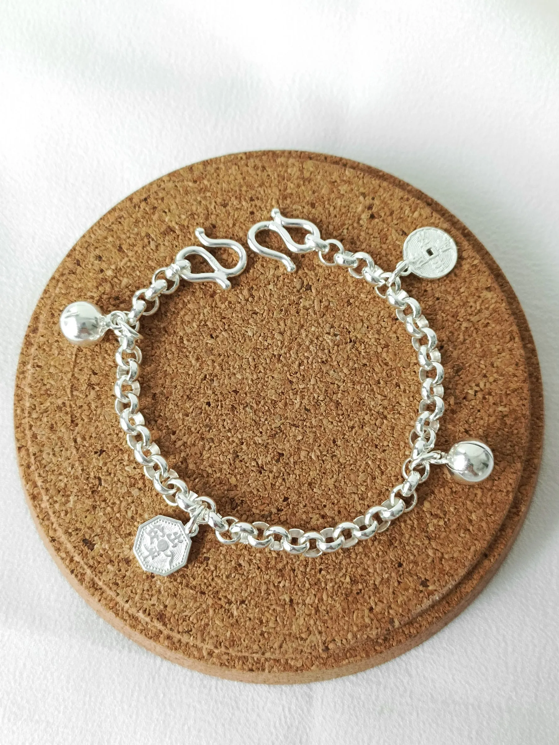 S999 特粗款 出入平安，健康快乐宝宝手脚链 Specially Made Thick Baby Anklet / Bracelet