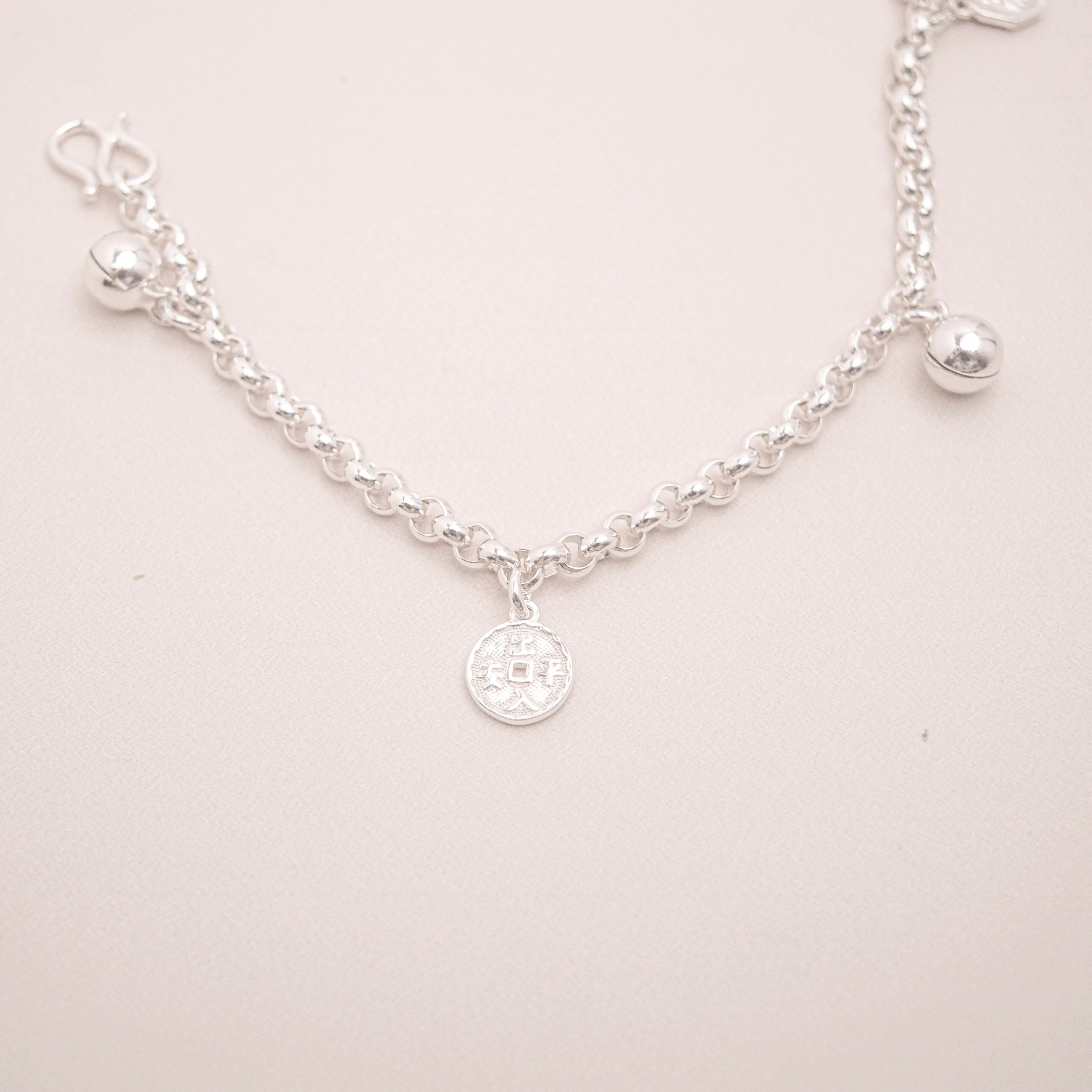 S999 特粗款 出入平安，健康快乐宝宝手脚链 Specially Made Thick Baby Anklet / Bracelet