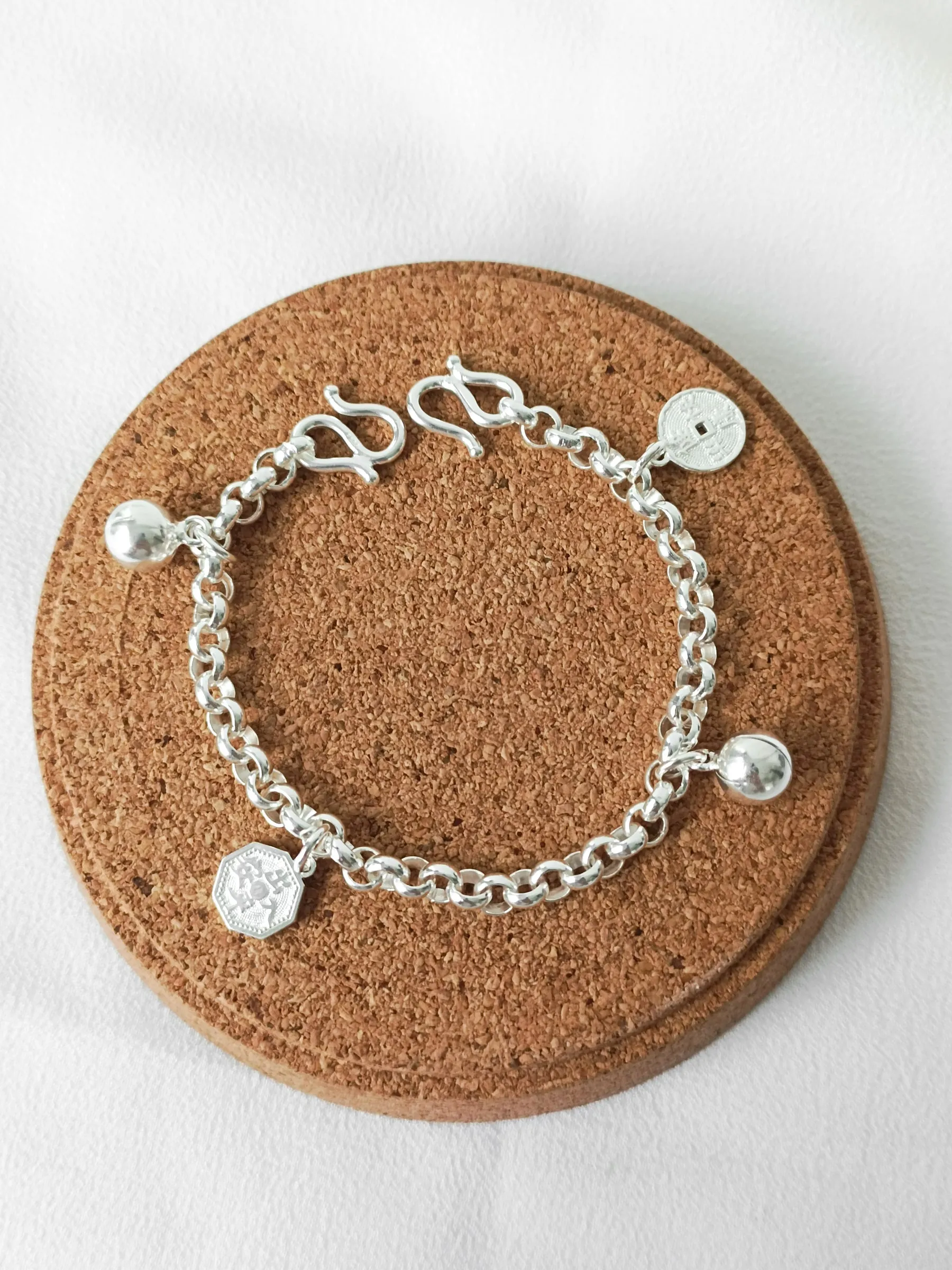S999 特粗款 出入平安，健康快乐宝宝手脚链 Specially Made Thick Baby Anklet / Bracelet