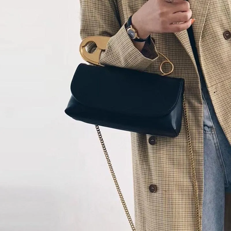 Safety Pin Handle Handbag