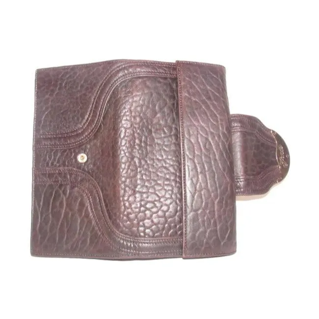 SALE! Fendi Brown Leather Gold Spy Line Xl Continental Wallet