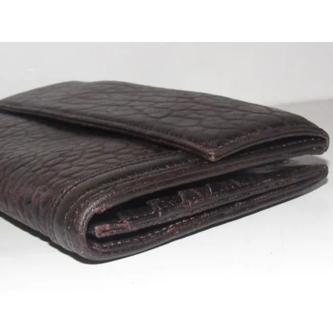SALE! Fendi Brown Leather Gold Spy Line Xl Continental Wallet