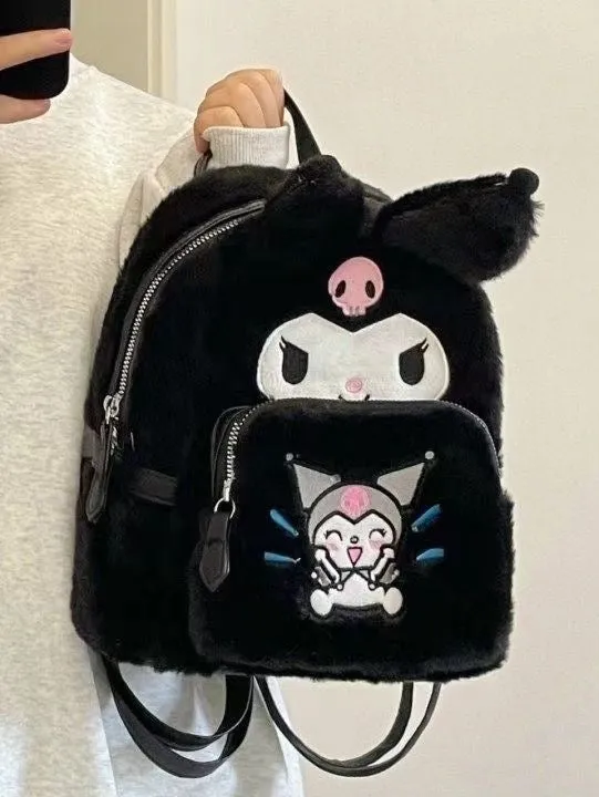 Sanrio Plush Double Strap Shoulder Bag Purse