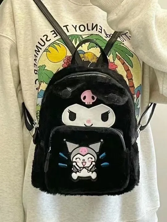 Sanrio Plush Double Strap Shoulder Bag Purse