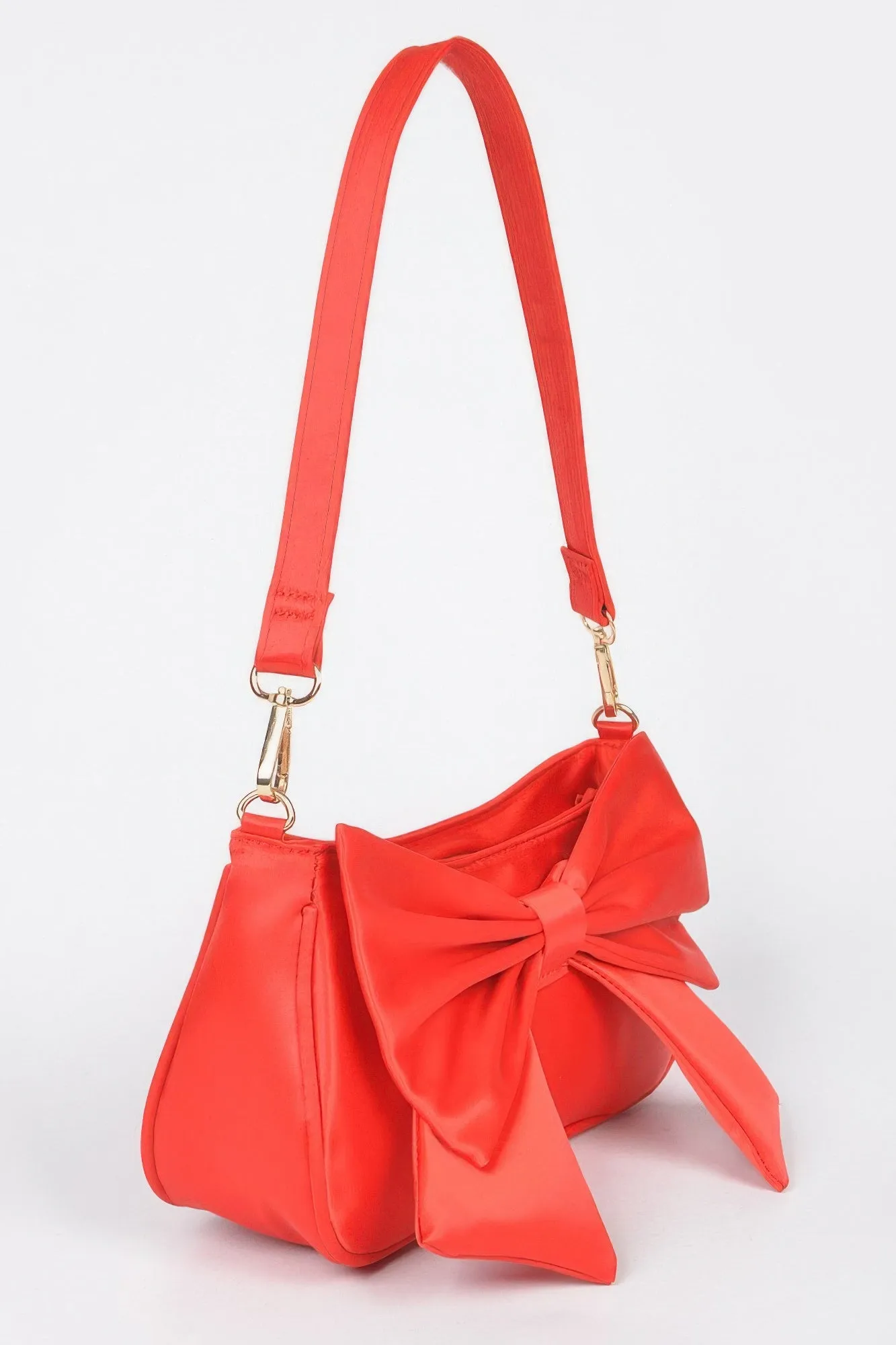 Satin Bow Shoulder Bag