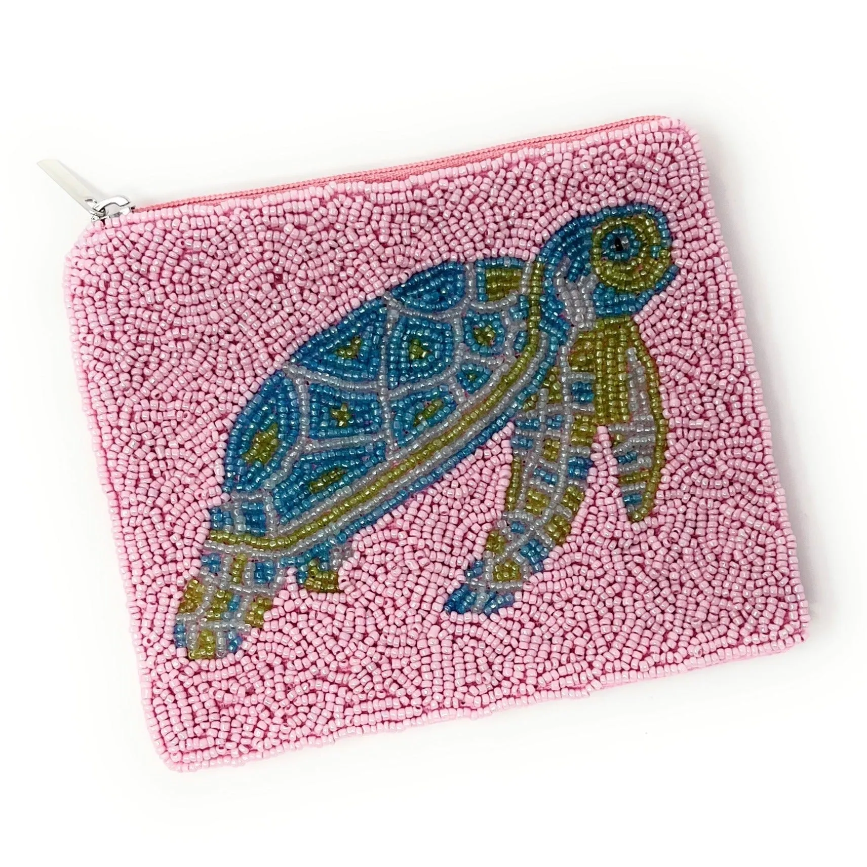 Sea Turtle Beaded Coin Purse