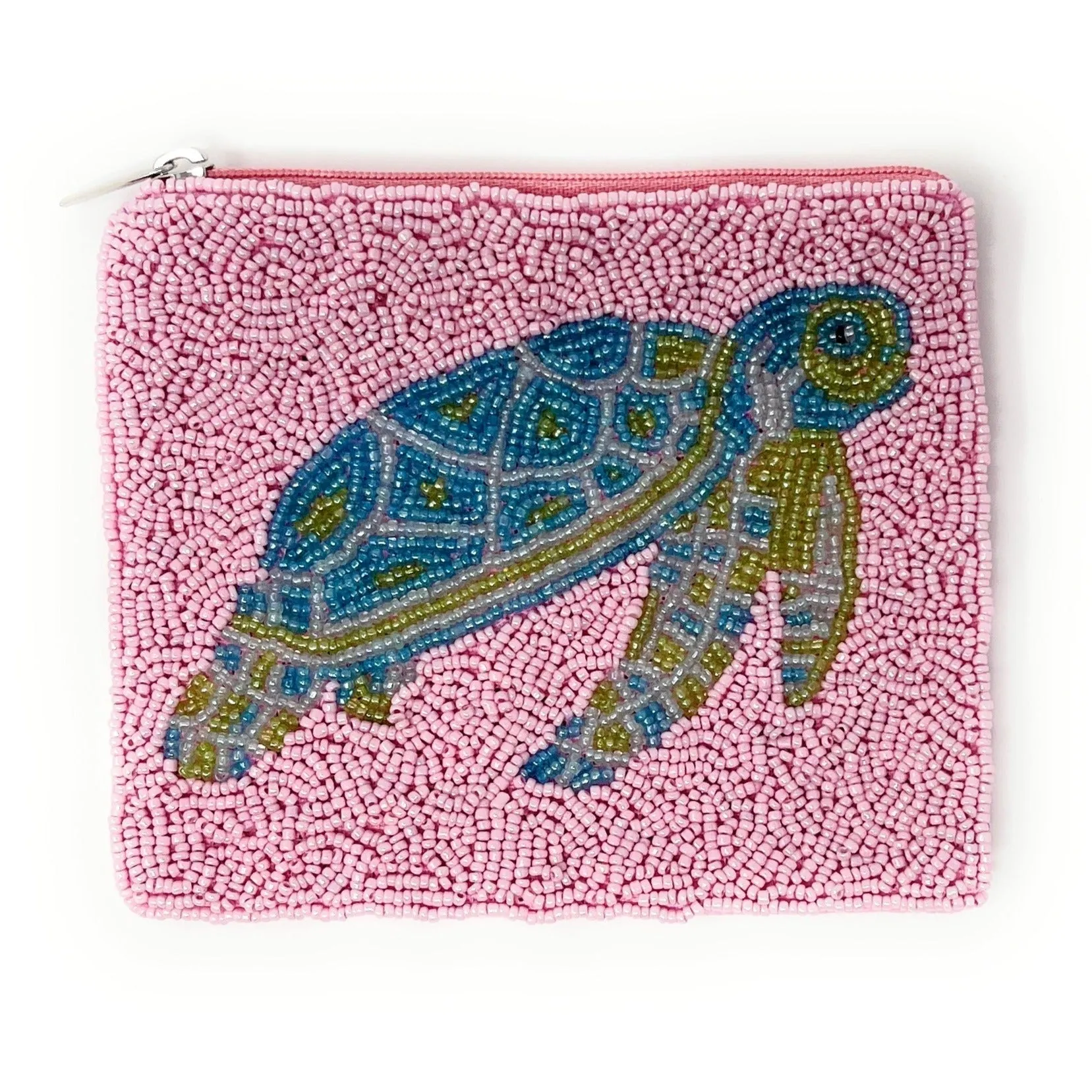 Sea Turtle Beaded Coin Purse