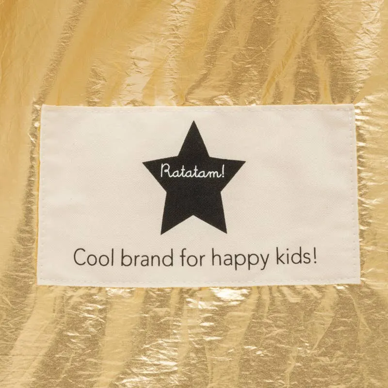 Shiny Metallic Tote Bag - Gold