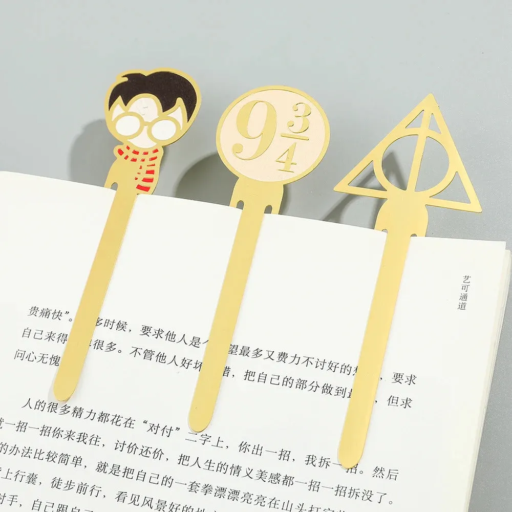 Simple Harres Potter Bookmark Holder College Series Sorting Hat Envelope Metal Bookmark Classic Design Exquisite