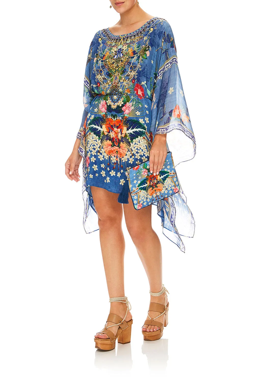 SMALL CANVAS CLUTCH FARAWAY FLORALS