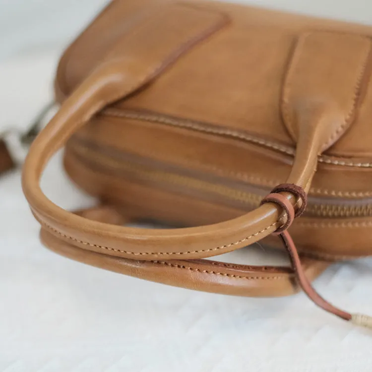 Small Genuine Leather Handbags Green Shoulder Bag For Ladies