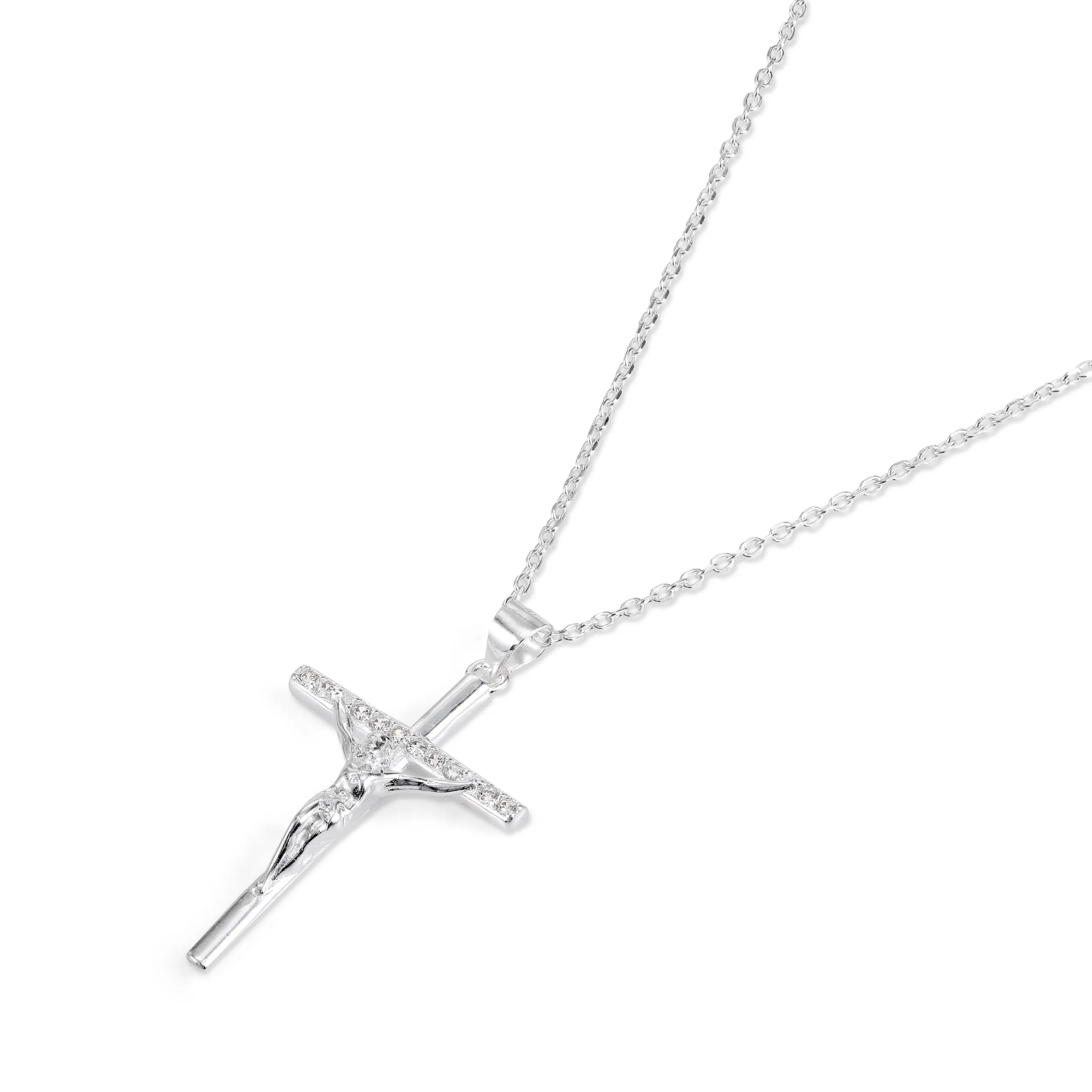 Studded Cross - Silver
