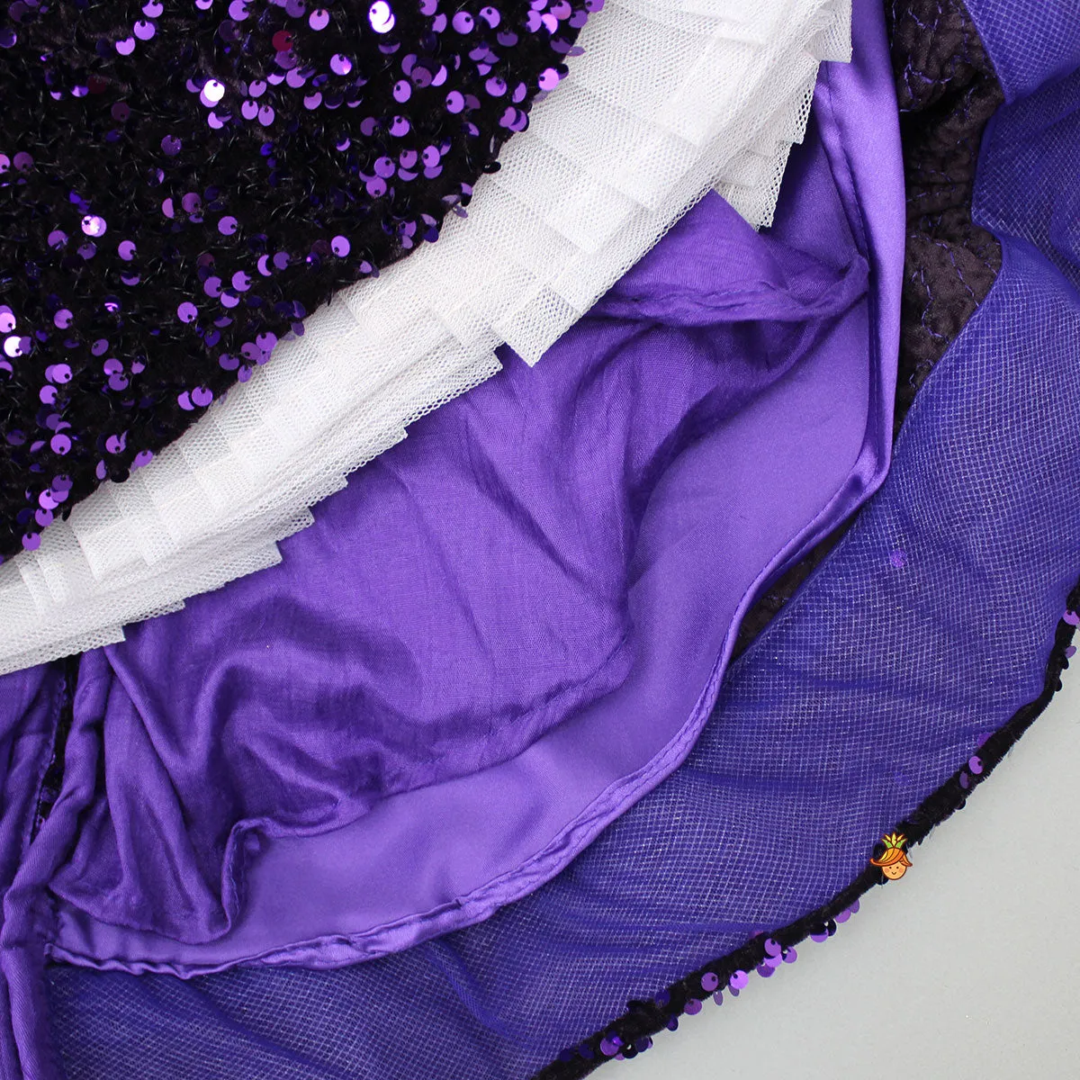Stylish Sleeves Exquisite Purple Dress With Head Band