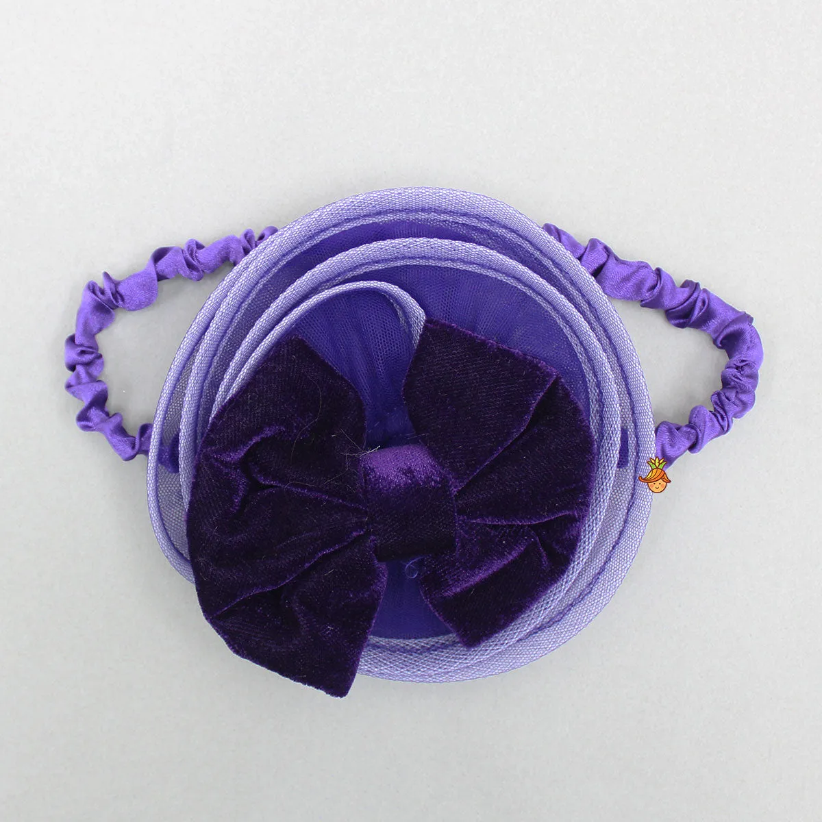 Stylish Sleeves Exquisite Purple Dress With Head Band