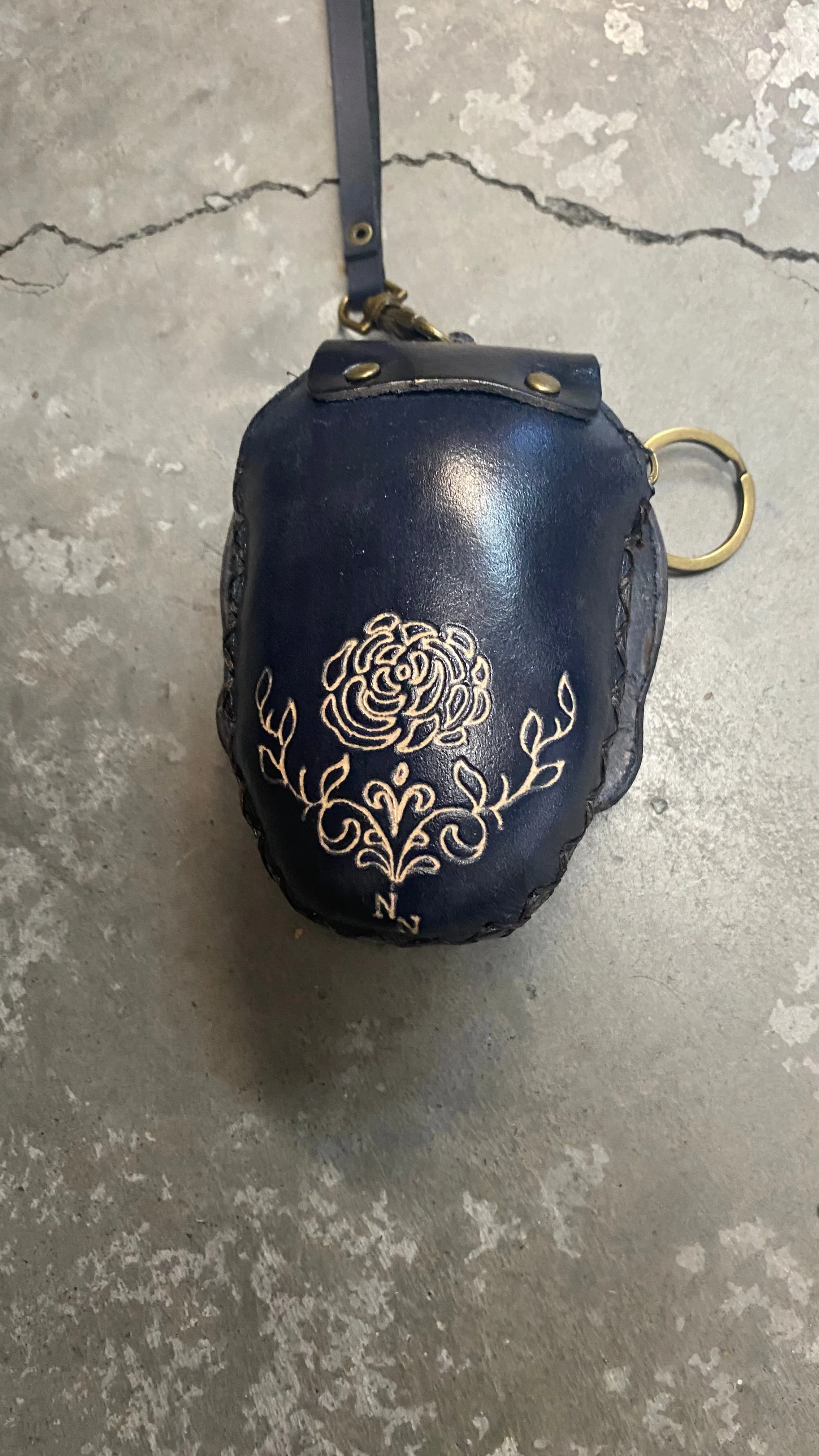 Sugar Skull Coin Wristlet #527